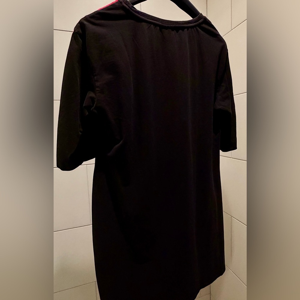 City Chic Sporty Black Sweatshirt Dress with Red/White Stripes 18 - Picture 5 of 5